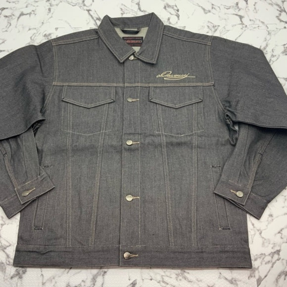Men's Davoucci Grey Casual Denim Jacket